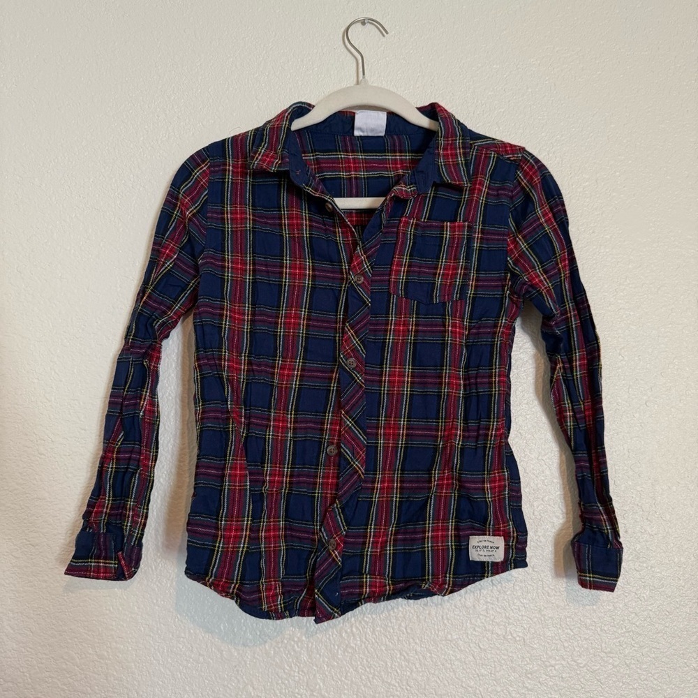 Cotton on plaid button down shirt